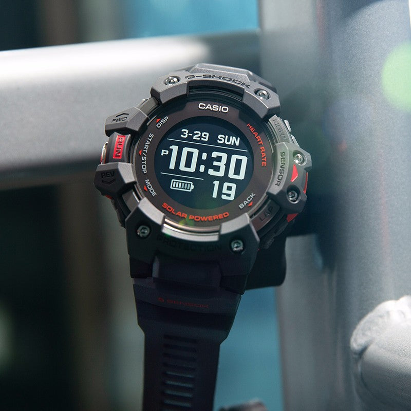 Waterproof Sports Shockproof Solar Powered Mens Black Digital GBD-H1000-8PRD