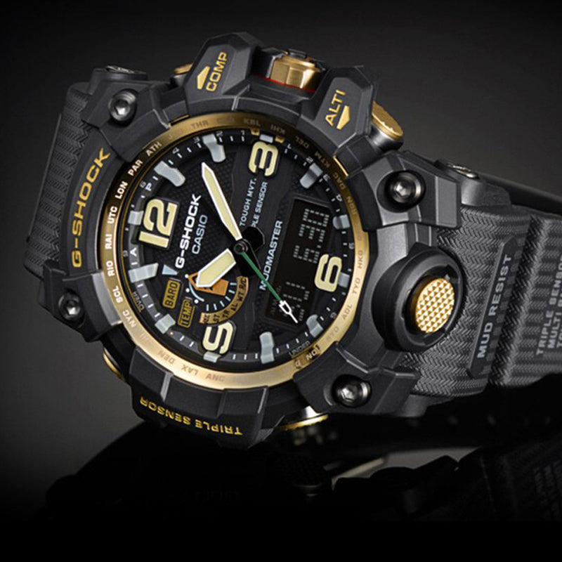 Waterproof Sports Shockproof Solar Powered Mens Black Analog GPW-1000GB-1APR