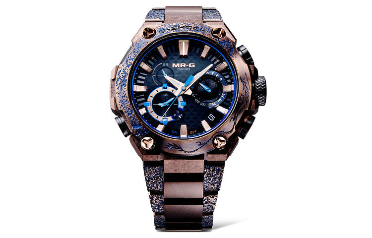 WATERPROOF SHOCKPROOF SAPPHIRE CRYSTAL SOLAR POWERED MENS BLUEGOLD ANALOG MRG-B2000SH-5A