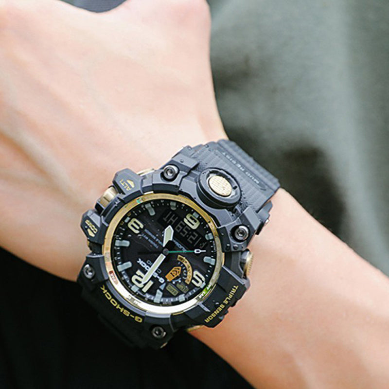 Waterproof Sports Shockproof Solar Powered Mens Black Analog GPW-1000GB-1APR
