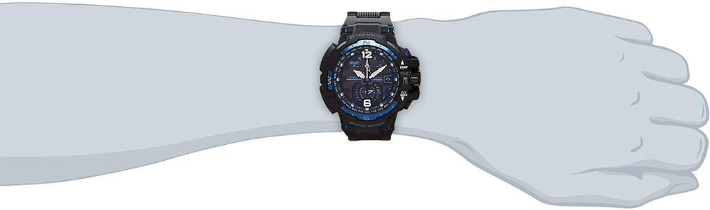Sapphire Crystal Solar Powered Mens BlackBlue Analog GW-A1100FC-1A