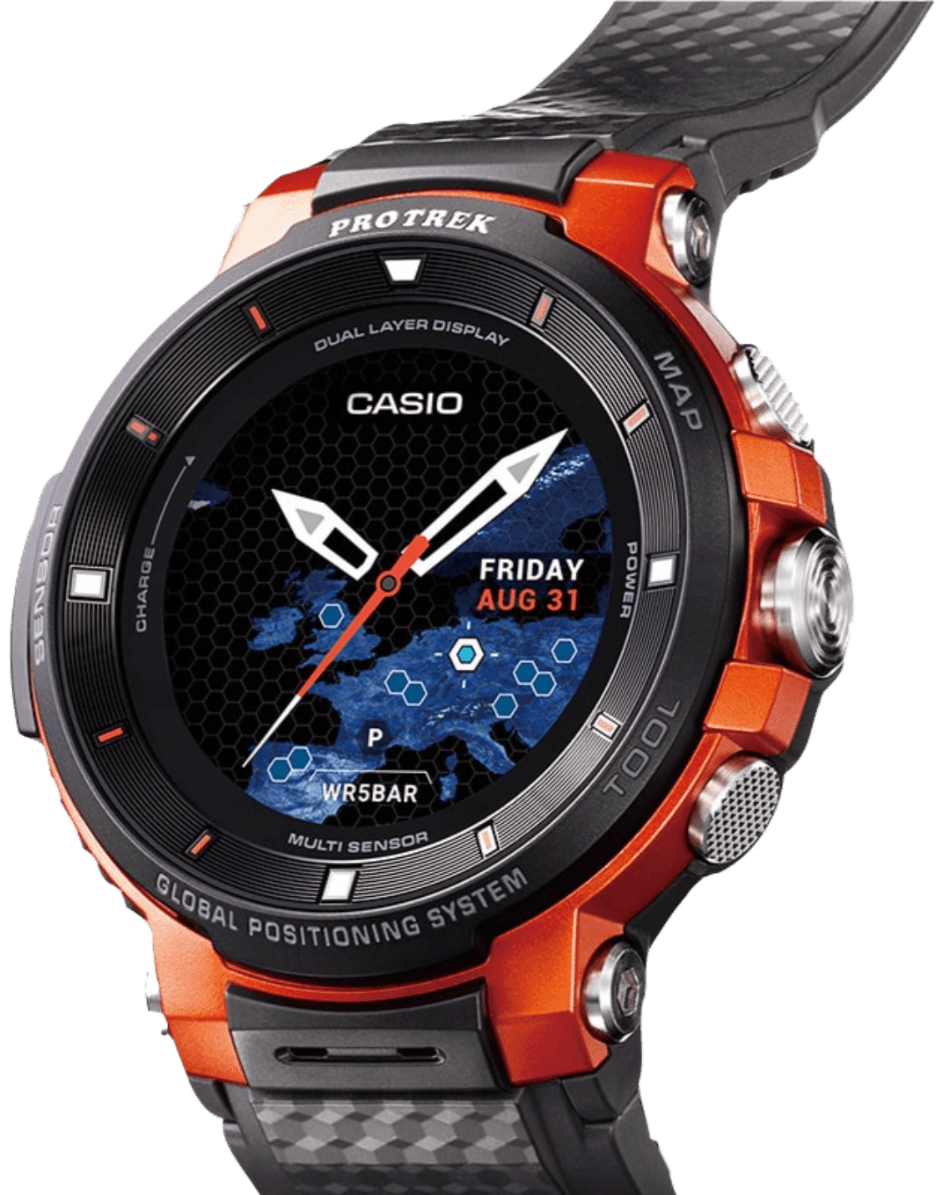 WSD-F30-G: Orange Android Watch