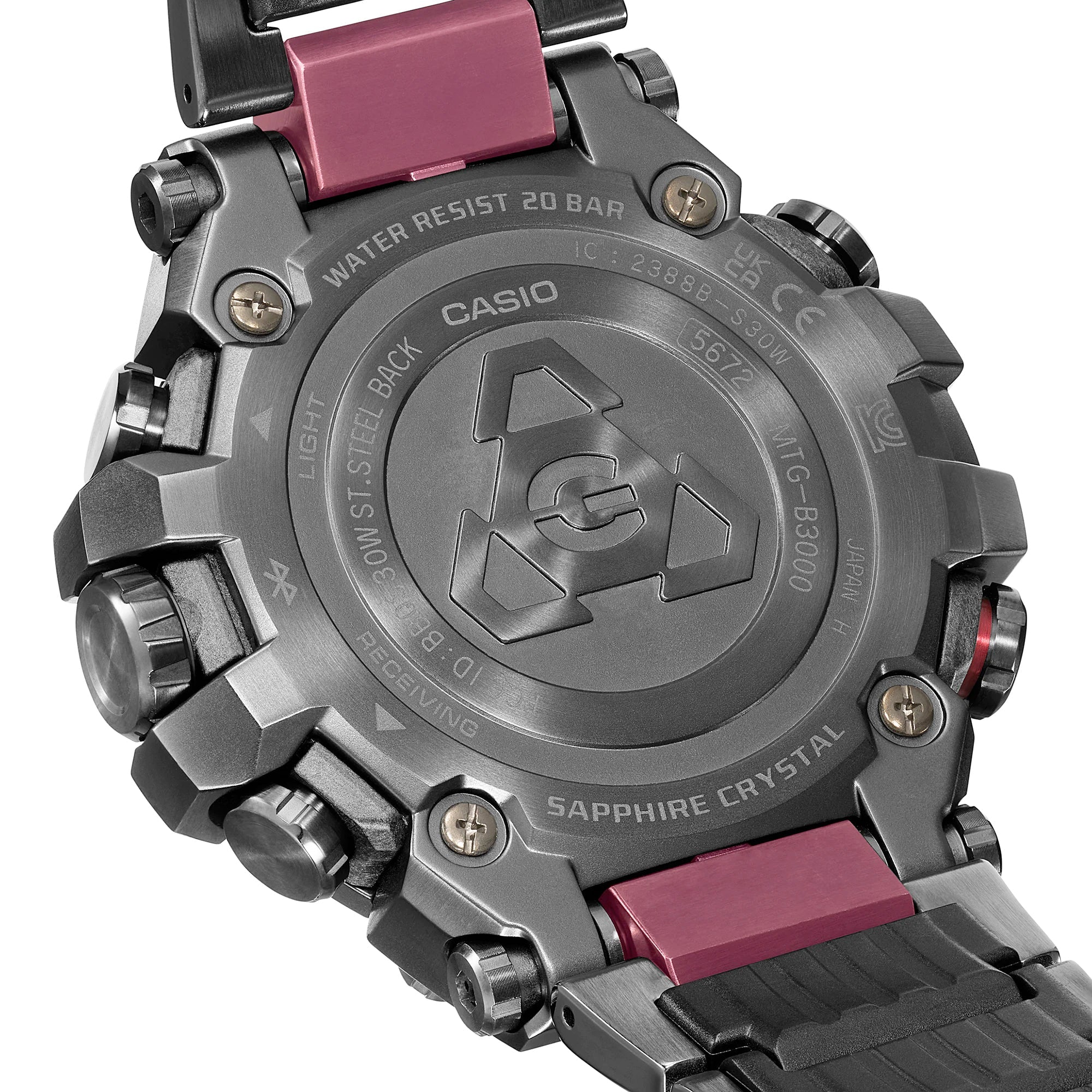 MTG MTGB3000BD1A Dark Grey Bordeaux IP Red Bluetooth Watch