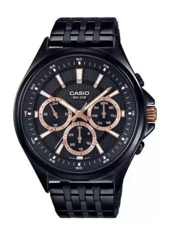ENTICER MEN MTP-E303B-1A2VDF - A1564 : Black Multi-Dial - Men's Watch