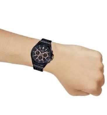 ENTICER MEN MTP-E303B-1A2VDF - A1564 : Black Multi-Dial - Men's Watch