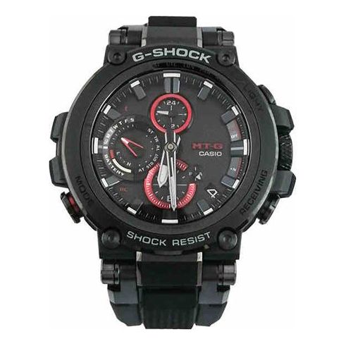 Bluetooth Sports Solar Powered Sapphire Crystal Mens .Black Analog MTG-B1000B-1A