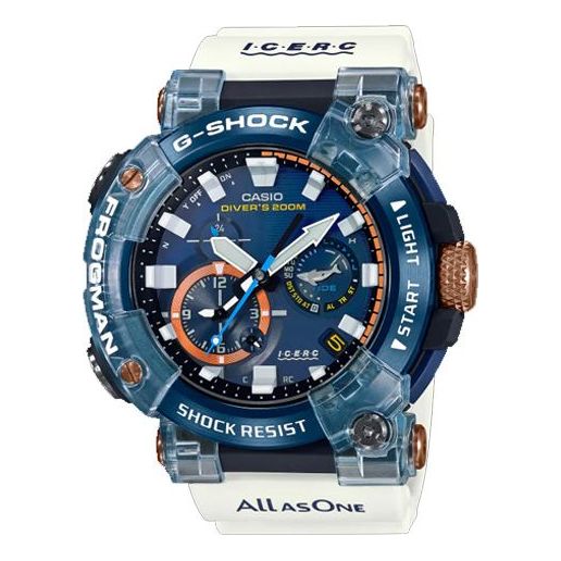 WATERPROOF SHOCKPROOF SAPPHIRE CRYSTAL SOLAR POWERED MENS .BLUE ANALOG GWF-A1000K-2AJR