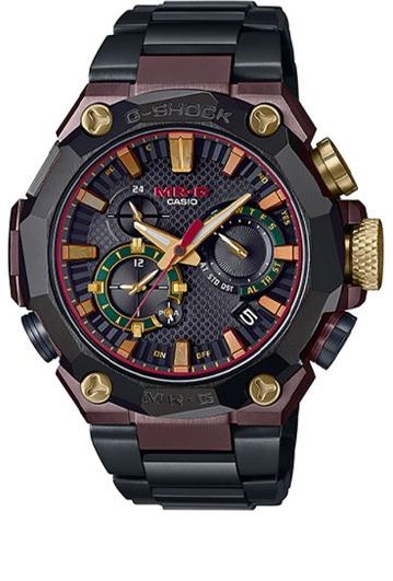 WATERPROOF SPORTS SOLAR POWERED SAPPHIRE CRYSTAL .MENS BROWNBLACK ANALOG MRG-B2000BS-3A)